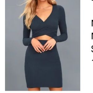 Lulus Navy Blue two-pieces dress. Size M.